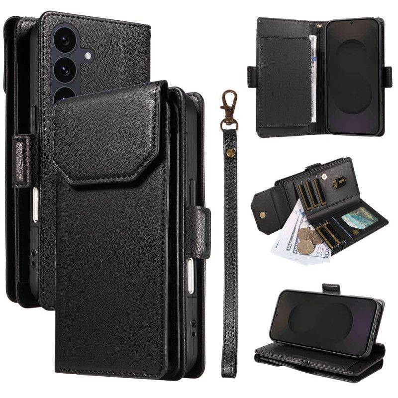 Housse Samsung Galaxy S25 FE Porte-Cartes et Dragonne