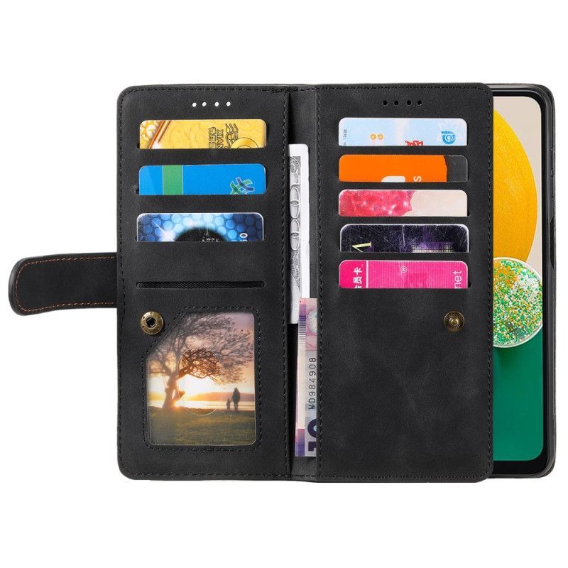 Housse Samsung Galaxy S25 FE Porte-cartes et Fermeture Éclair