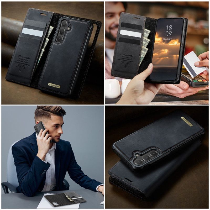 Housse Samsung Galaxy S25 FE Portefeuille avec Coque Détachable RFID