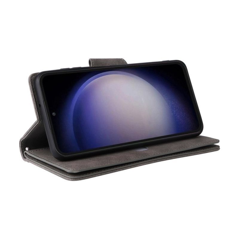 Housse Samsung Galaxy S25 FE Portefeuille avec Fermeture Éclair