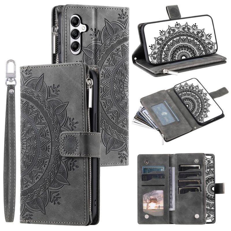 Housse Samsung Galaxy S25 FE Portefeuille Mandala avec Lanière