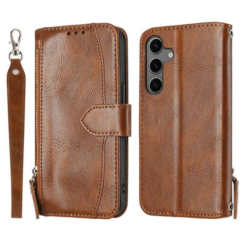 Housse Samsung Galaxy S25 FE Portefeuille Vintage