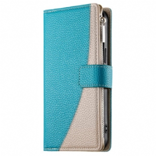 Housse Samsung Galaxy S25 FE Portefeuille Zippé en Cuir avec Sangles