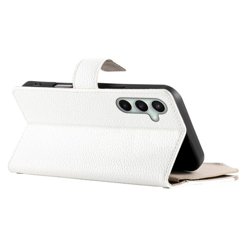 Housse Samsung Galaxy S25 FE Portefeuille Zippé en Cuir avec Sangles