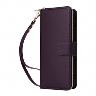 Housse Samsung Galaxy S25 FE Simili Cuir avec Lanière