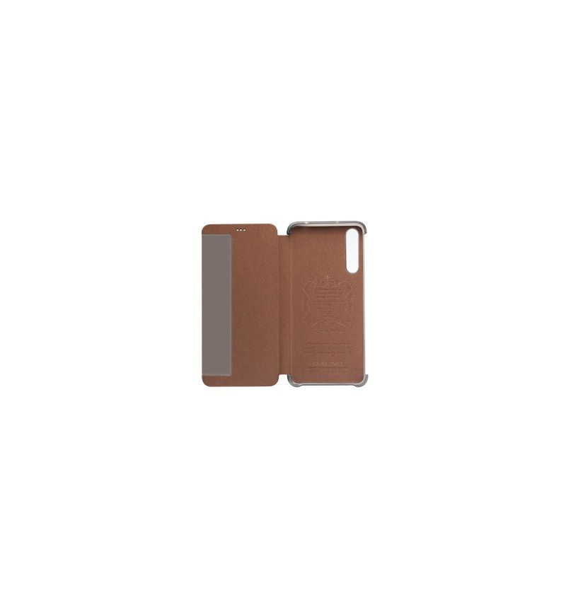 Housse Huawei P20 Pro en cuir avec fenêtre - Marron