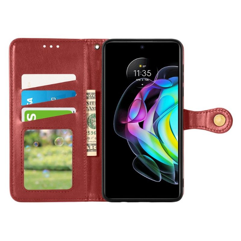 Housse Motorola Edge 20 Indila Simili Cuir Porte Cartes