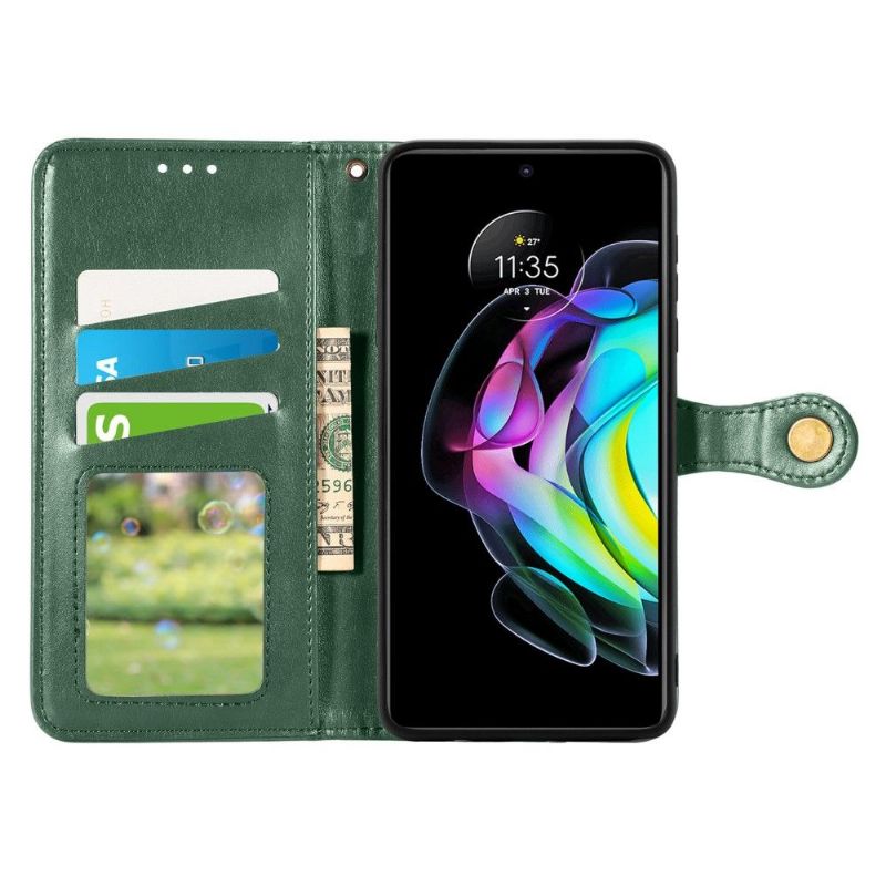 Housse Motorola Edge 20 Indila Simili Cuir Porte Cartes
