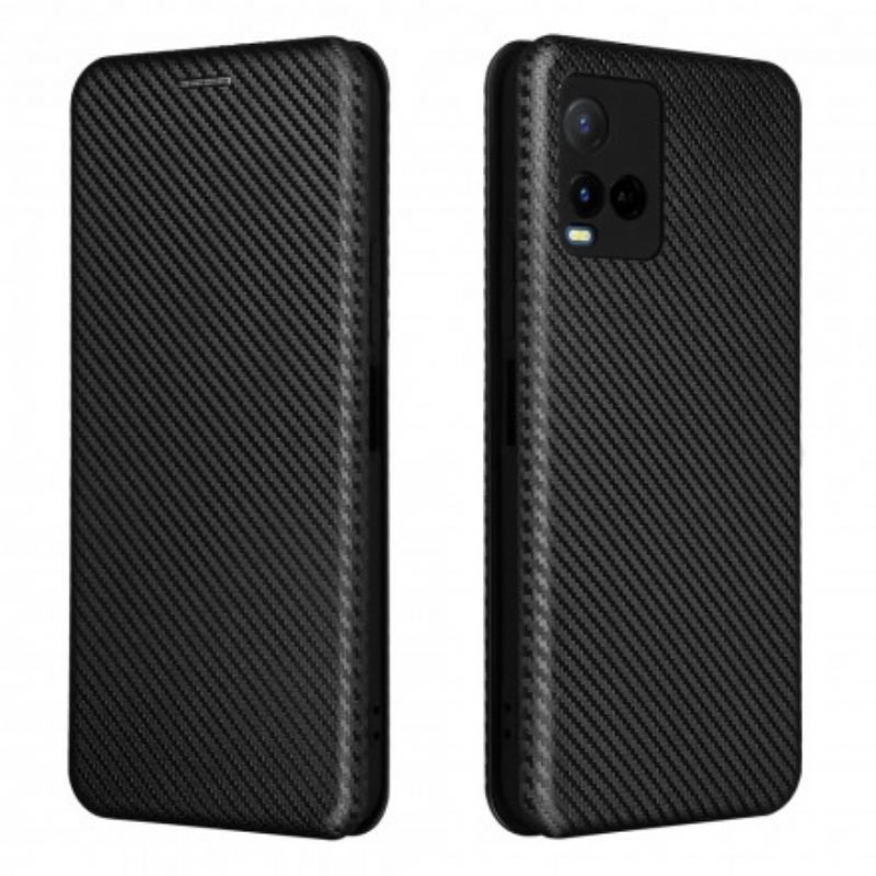 Flip Cover Vivo Y33s / Y21 / Y21s Silicone Carbone Coloré