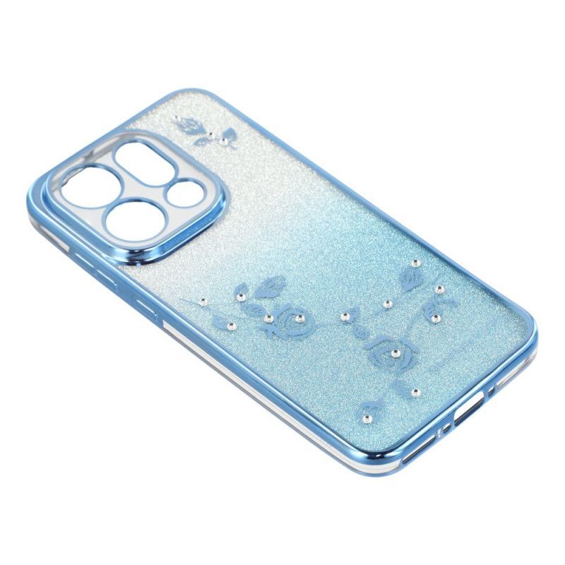 Coque Oppo Find X9 5G Fleurs et Paillettes KADEM