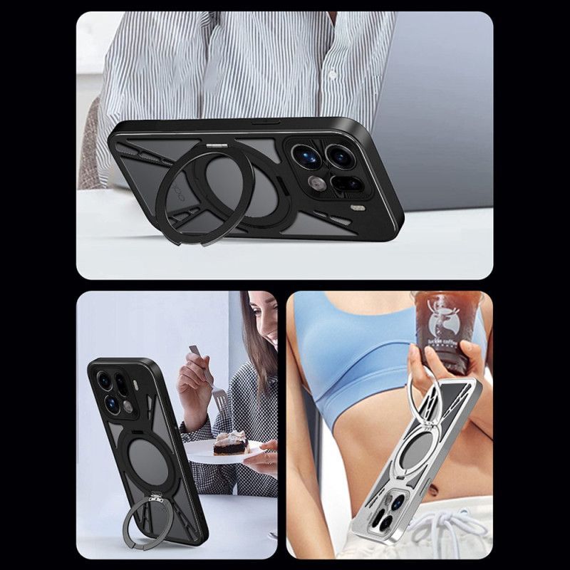 Coque Oppo Find X9 5G Support Magnétique Rotatif et Dissipation Thermique