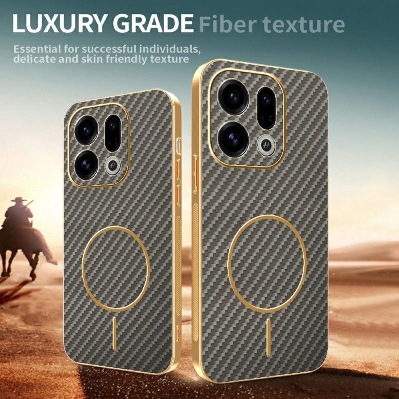Coque Oppo Find X9 5G Texture Fibre de Carbone