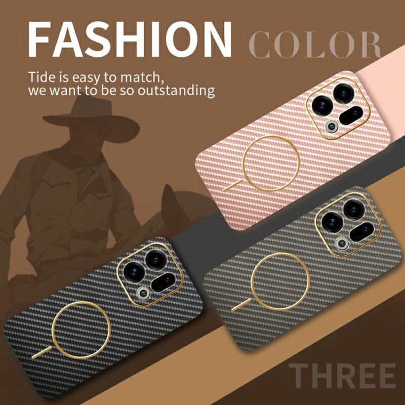 Coque Oppo Find X9 5G Texture Fibre de Carbone