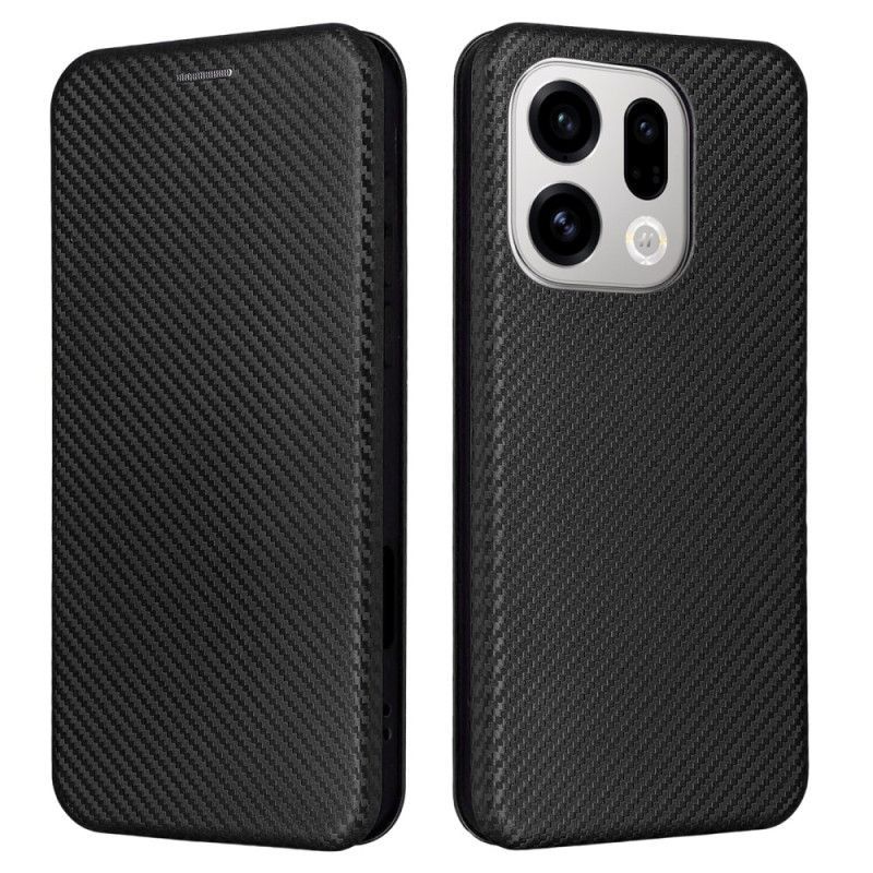 Flip Cover Oppo Find X9 5G Texture Fibre de Carbone