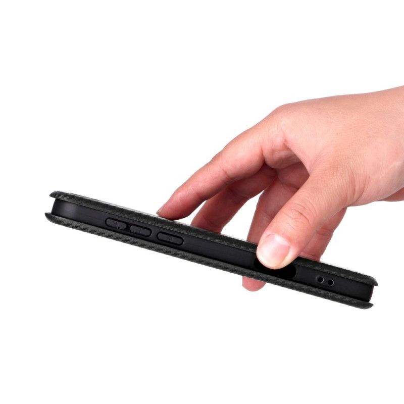 Flip Cover Oppo Find X9 5G Texture Fibre de Carbone