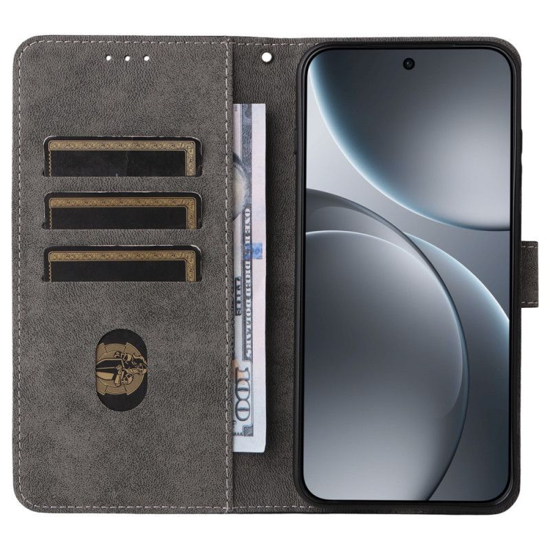 Housse Oppo Find X9 5G Effet Daim à Lanière