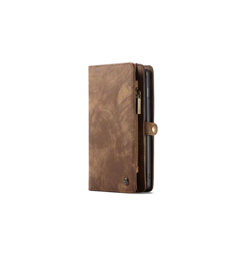 Samsung Galaxy S10 - Coque et étui portefeuille 2-en-1 - Marron