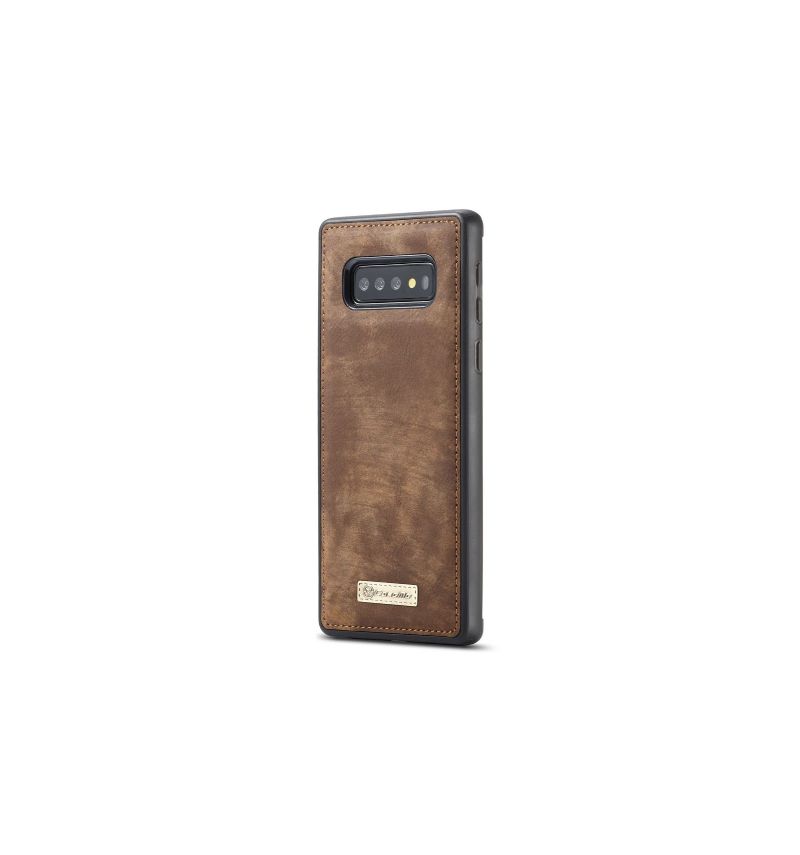 Samsung Galaxy S10 - Coque et étui portefeuille 2-en-1 - Marron