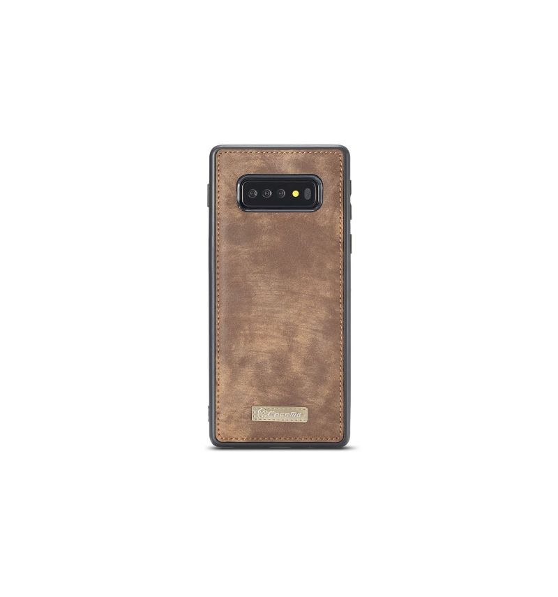 Samsung Galaxy S10 - Coque et étui portefeuille 2-en-1 - Marron