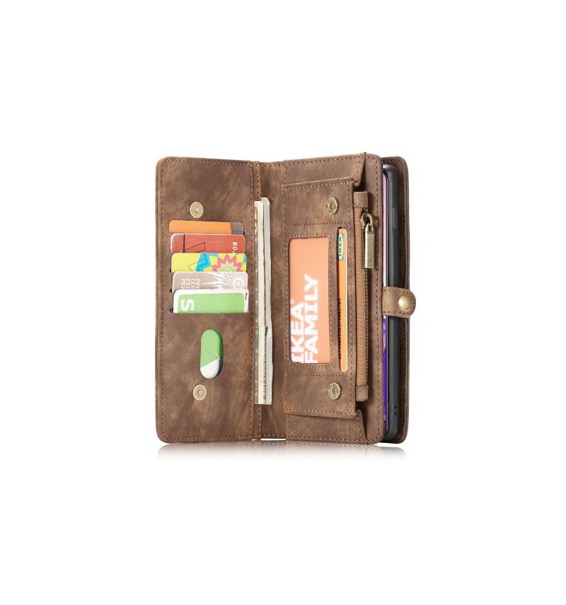 Samsung Galaxy S10 - Coque et étui portefeuille 2-en-1 - Marron