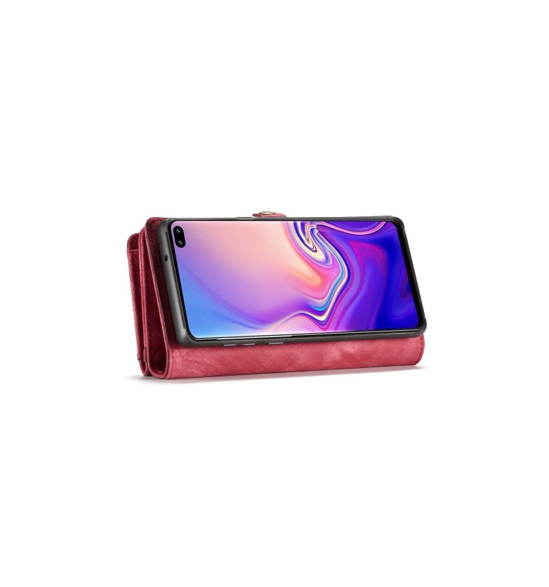 Samsung Galaxy S10 - Coque et étui portefeuille 2-en-1 - Rouge