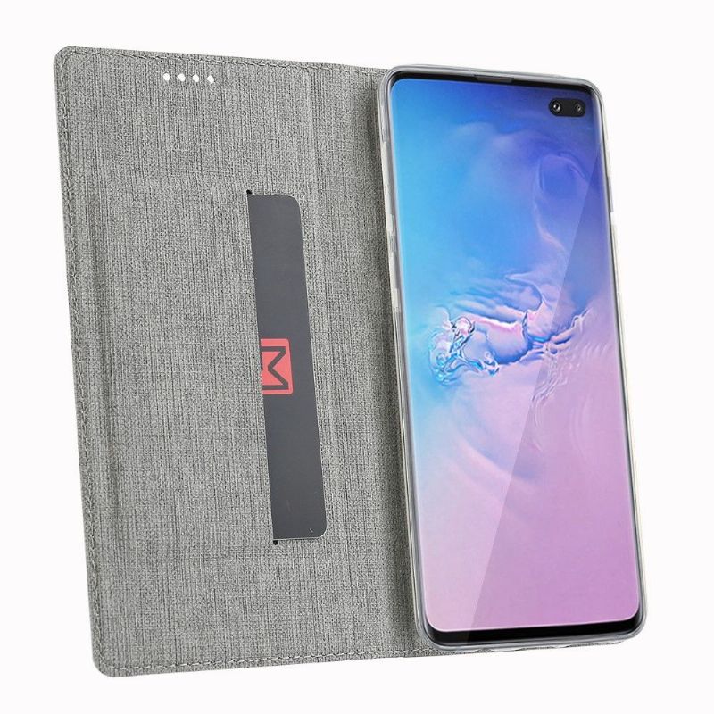 Samsung Galaxy S10 - Etui texturé croisillons support
