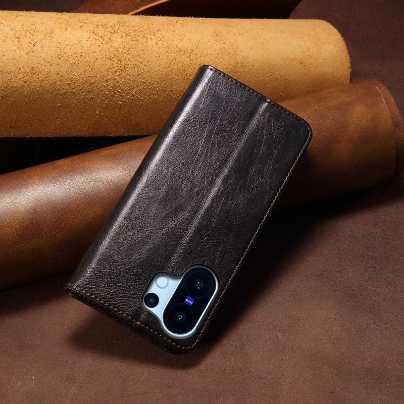 Flip Cover Vivo X200 FE Simili Cuir Ciré