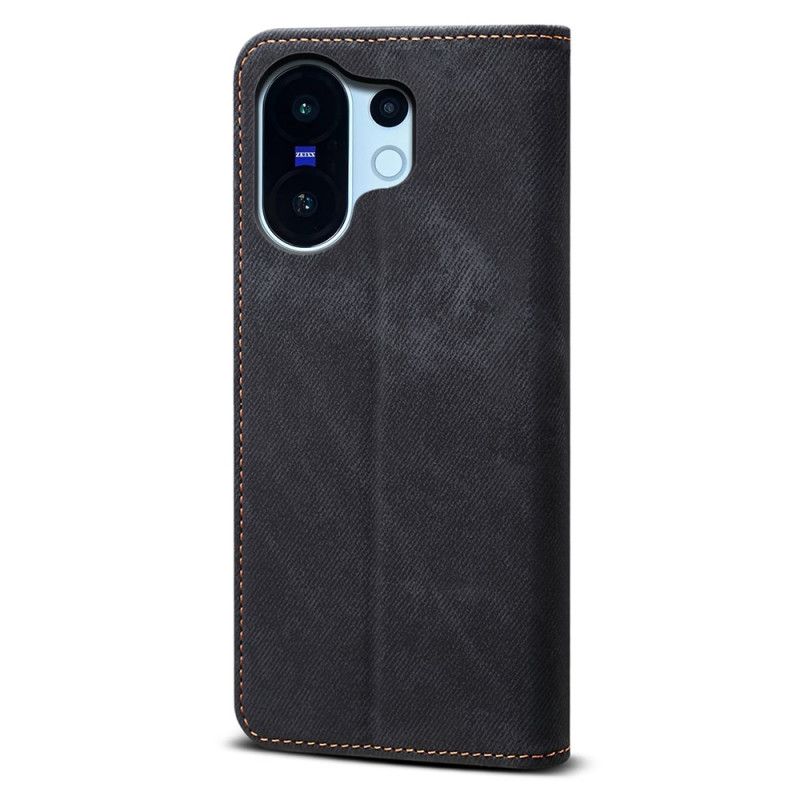 Flip Cover Vivo X200 FE Tissu Jeans