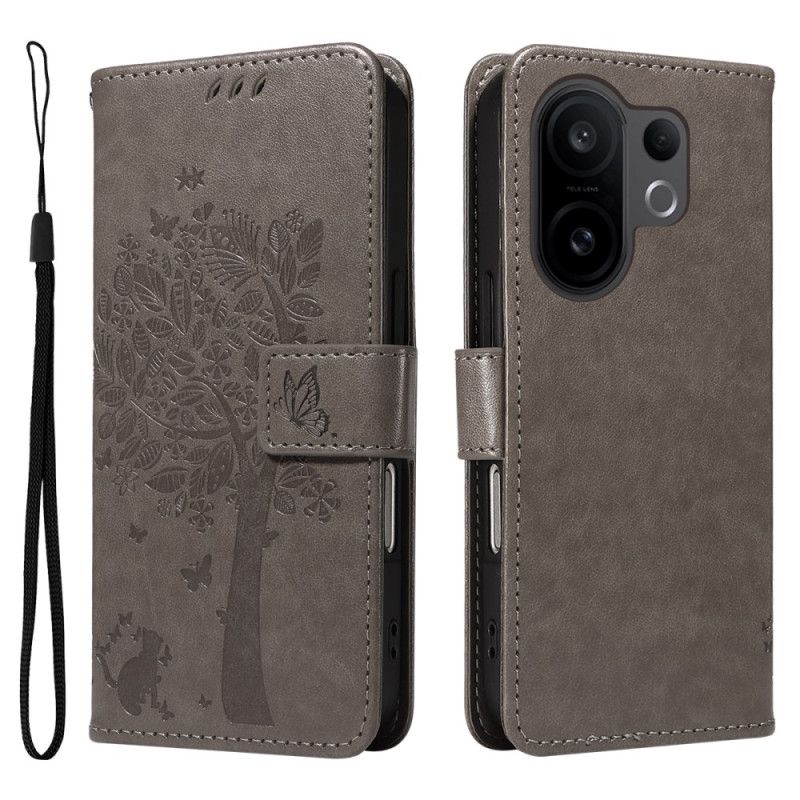 Housse Vivo X200 FE Chat et Arbre