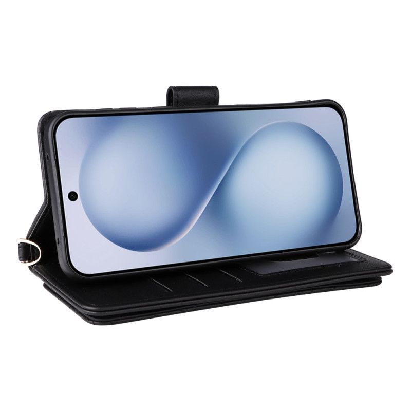 Housse Vivo X200 FE Matelassée avec Lanière et Bandoulière