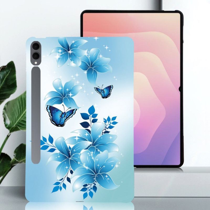 Coque Samsung Galaxy Tab S11 Ultra Papillons Bleus