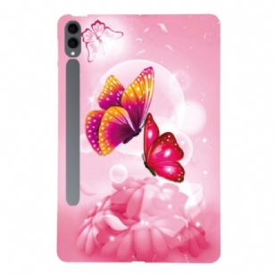 Coque Samsung Galaxy Tab S11 Ultra Papillons Roses