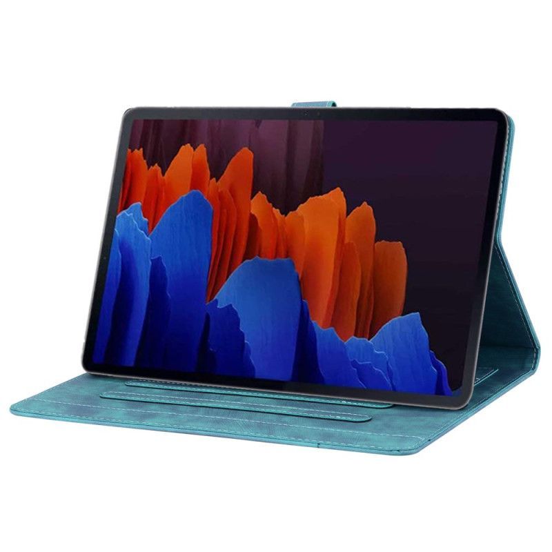 Housse Samsung Galaxy Tab S11 Ultra Effet Daim Scène de Chats