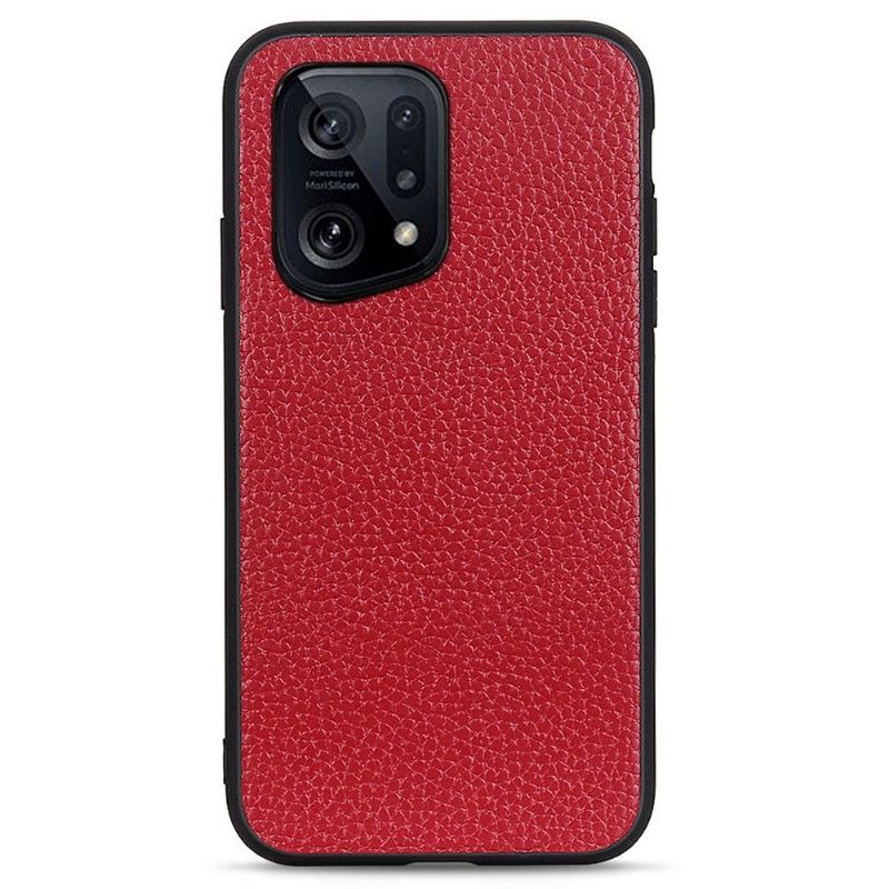 Coque Oppo Find X5 Cuir Grainé