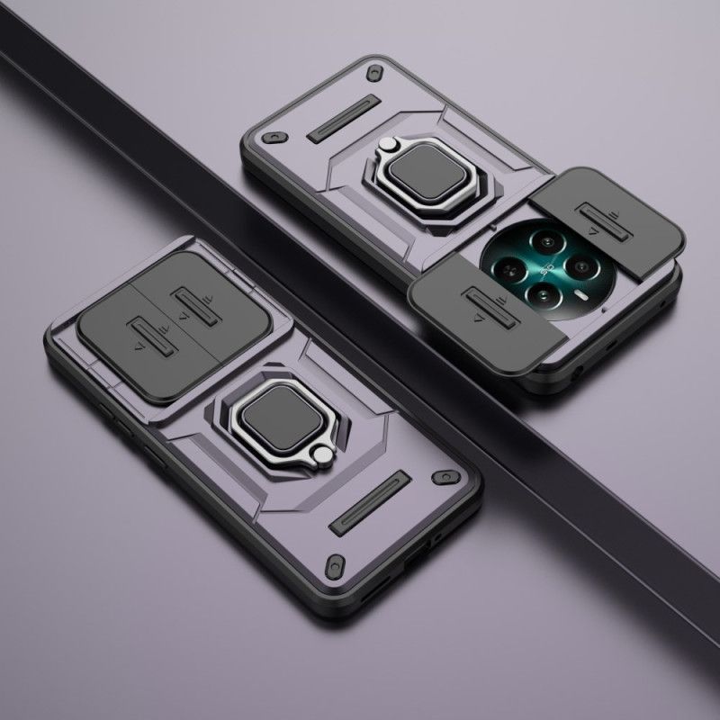 Coque Realme 12 Plus 5G Ring Résistante Protecteur de Caméra Coulissant