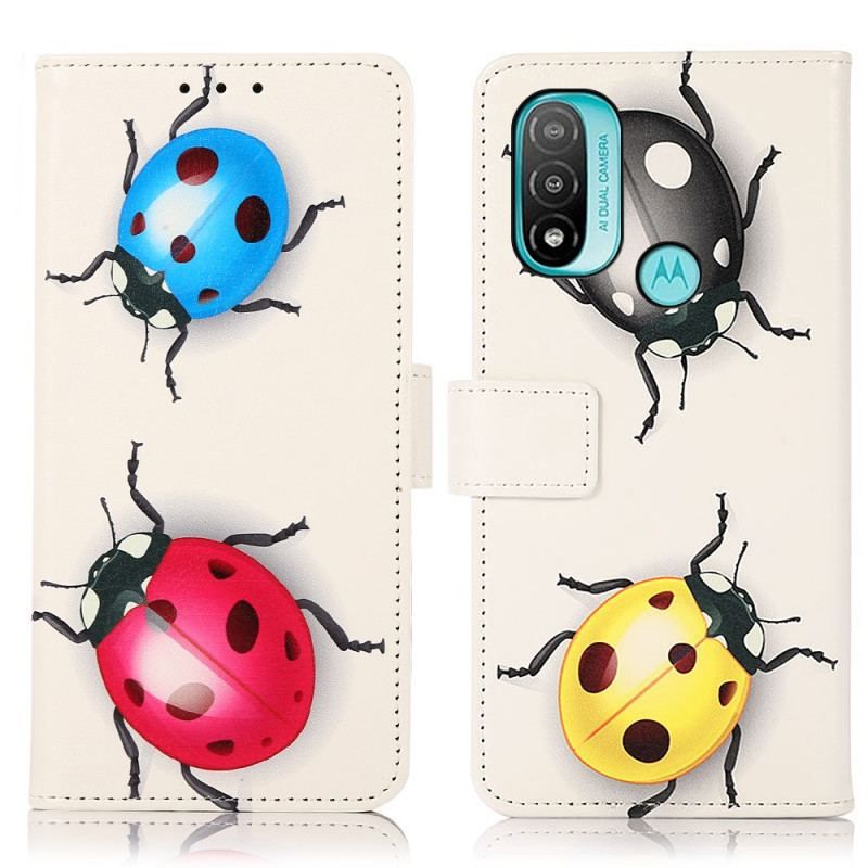 Housse Moto E40 / E30 / E20 Coccinelles