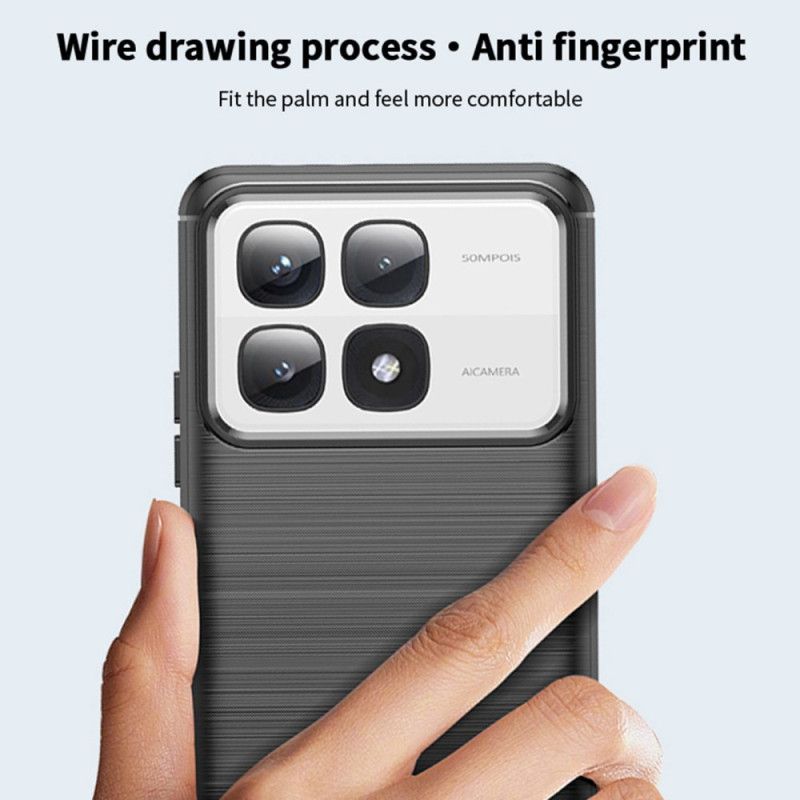 Coque Xiaomi 14T / 14T Pro Fibre Carbone Brossée