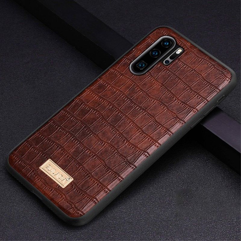 Coque Huawei P30 Pro SULADA Croco Effet Cuir