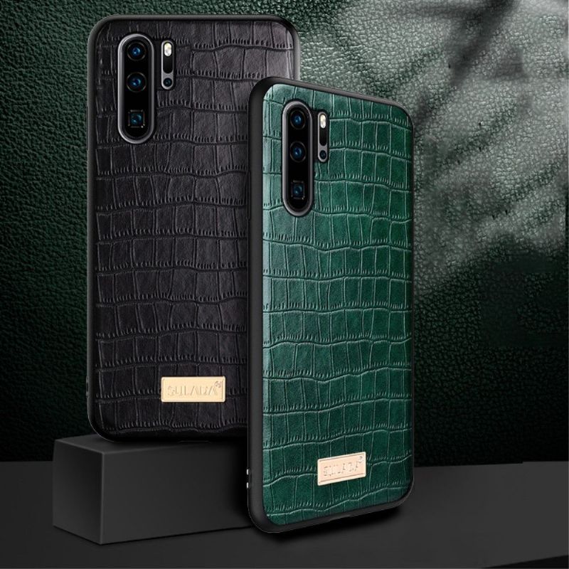 Coque Huawei P30 Pro SULADA Croco Effet Cuir