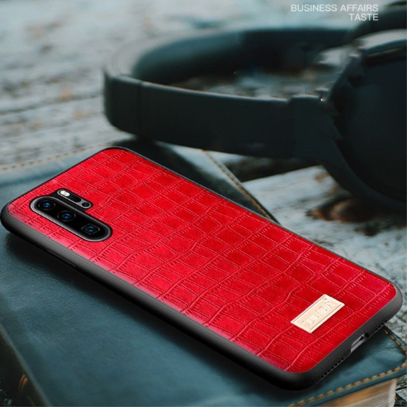 Coque Huawei P30 Pro SULADA Croco Effet Cuir