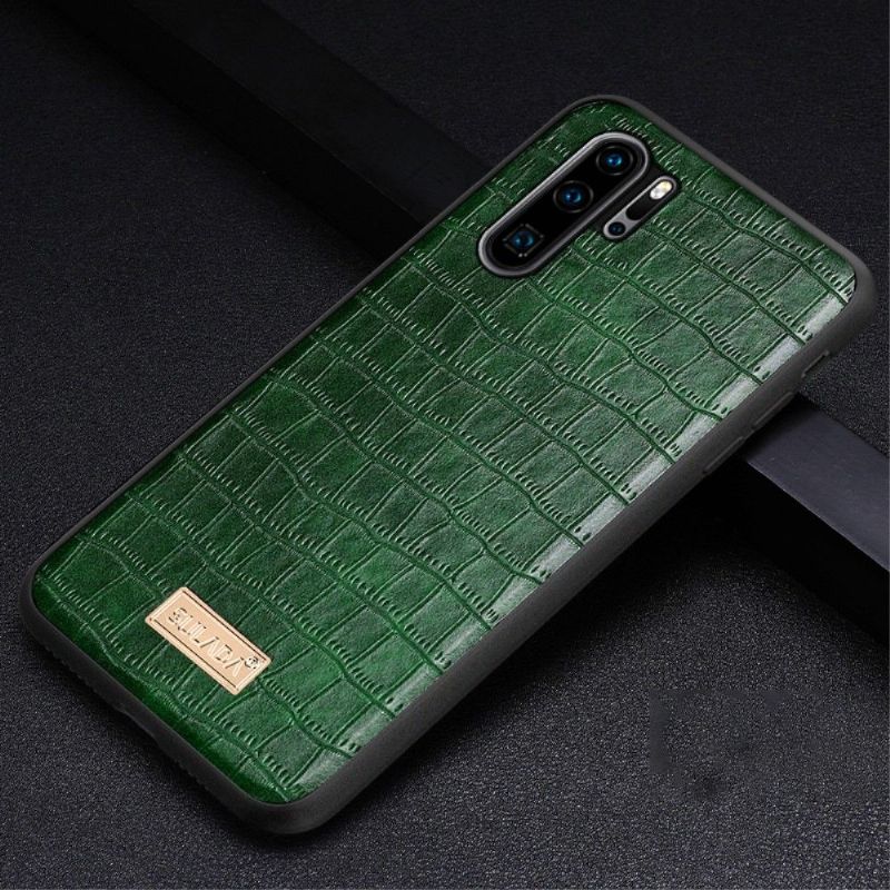 Coque Huawei P30 Pro SULADA Croco Effet Cuir