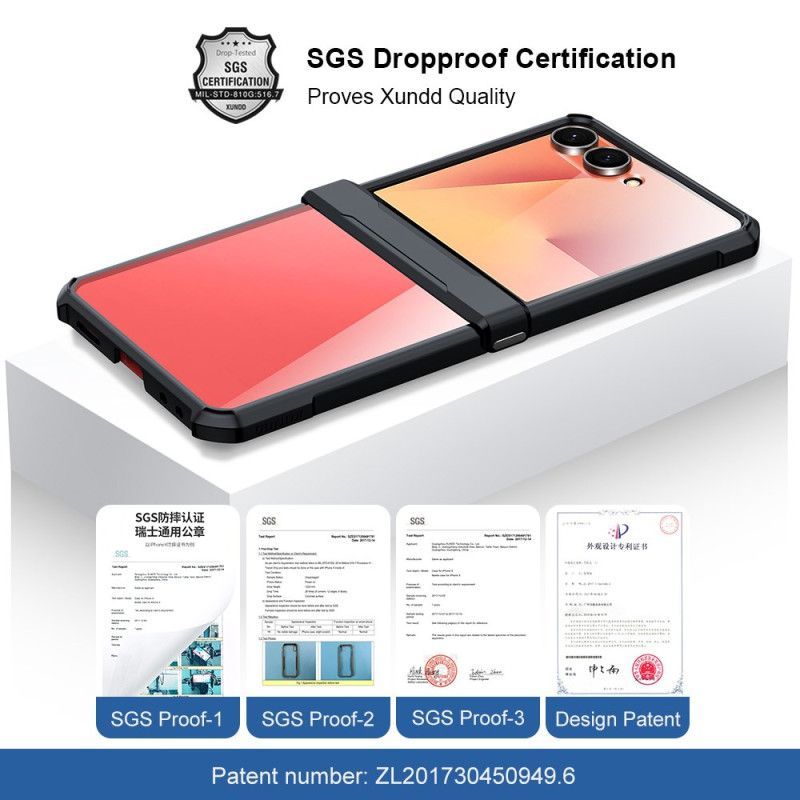 Coque Samsung Galaxy Z Flip 7 Airbag et Protection d'Écran XUNDD