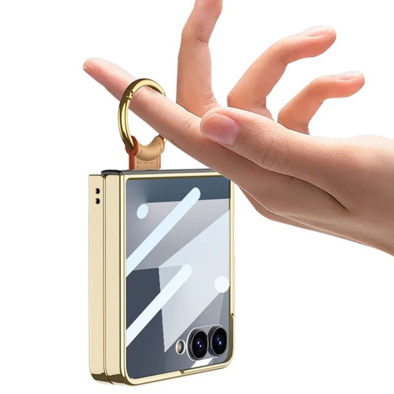 Coque Samsung Galaxy Z Flip 7 Anneau-Support et Bandoulière Détachable