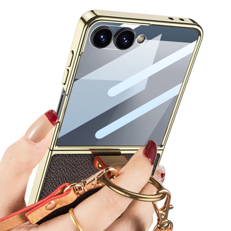 Coque Samsung Galaxy Z Flip 7 Anneau-Support et Bandoulière Détachable