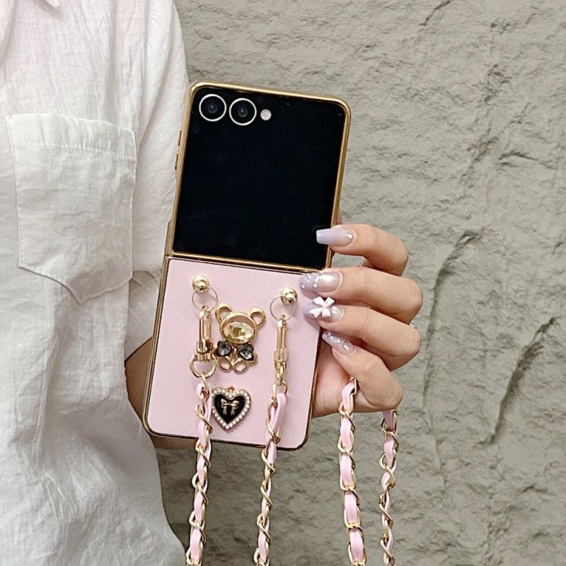 Coque Samsung Galaxy Z Flip 7 Breloque et Bandoulière