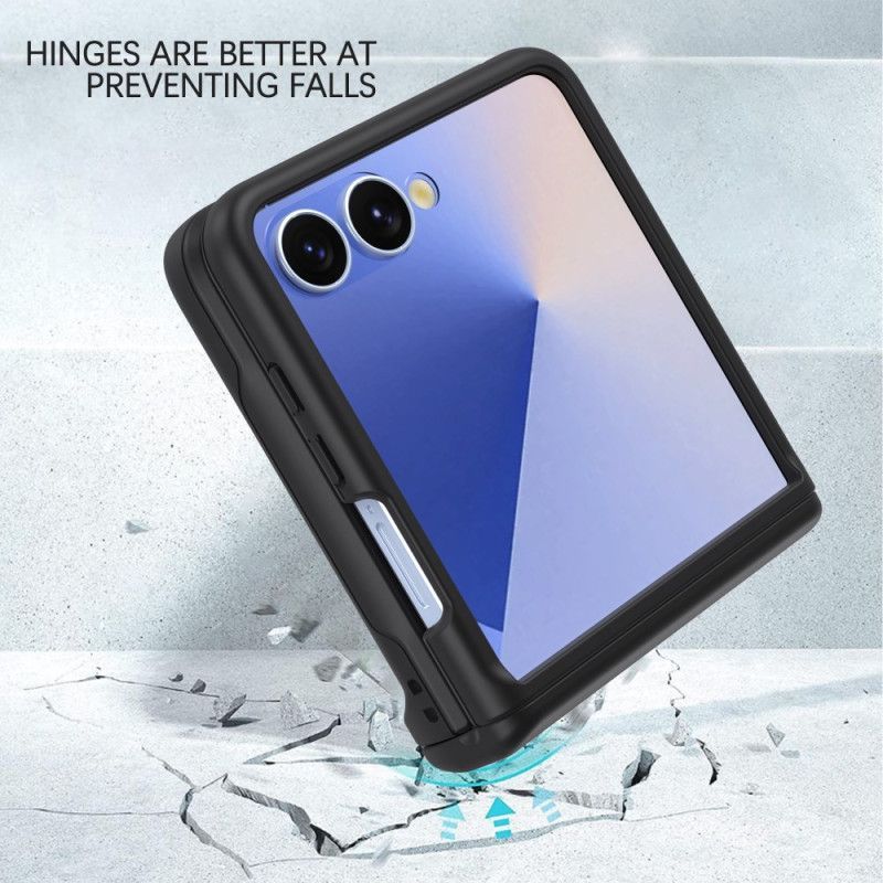 Coque Samsung Galaxy Z Flip 7 Charnière à Ressort et Porte-Carte