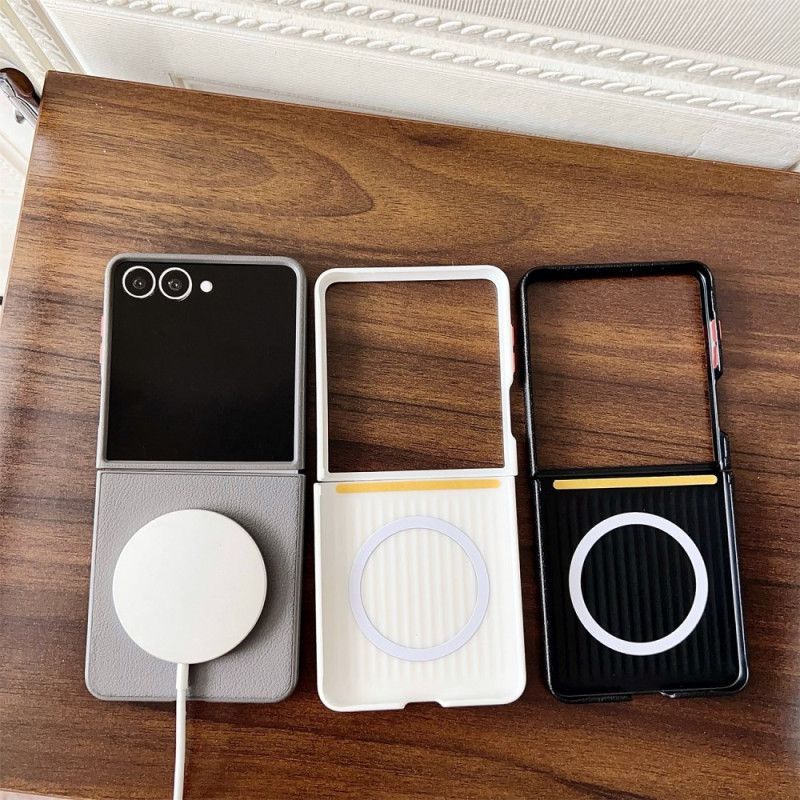 Coque Samsung Galaxy Z Flip 7 Compatible MagSafe Anneau Orange