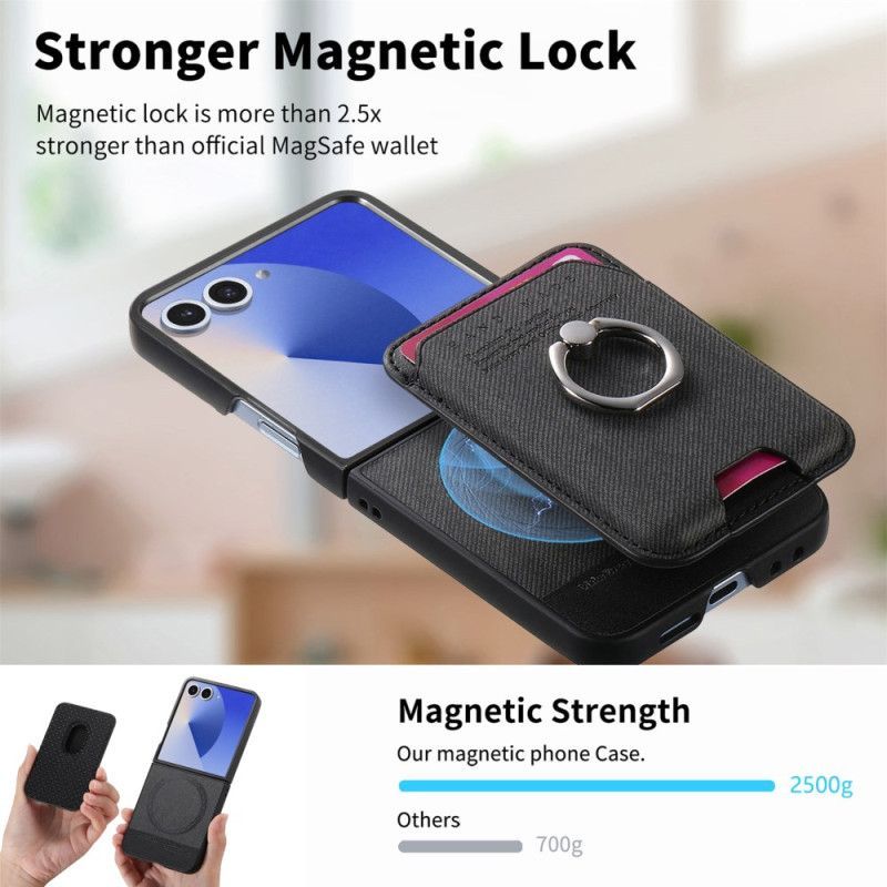 Coque Samsung Galaxy Z Flip 7 Compatible MagSafe avec Porte-Cartes Détachable