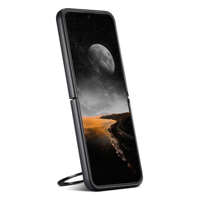 Coque Samsung Galaxy Z Flip 7 Compatible MagSafe Effet Cuir Anneau-Support SUTENI