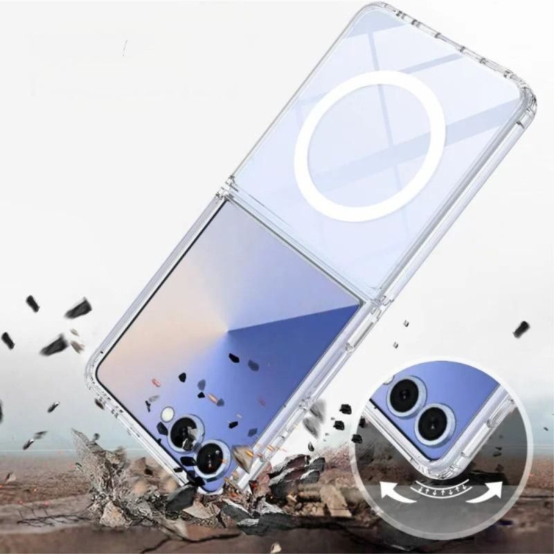 Coque Samsung Galaxy Z Flip 7 Compatible MagSafe Transparente